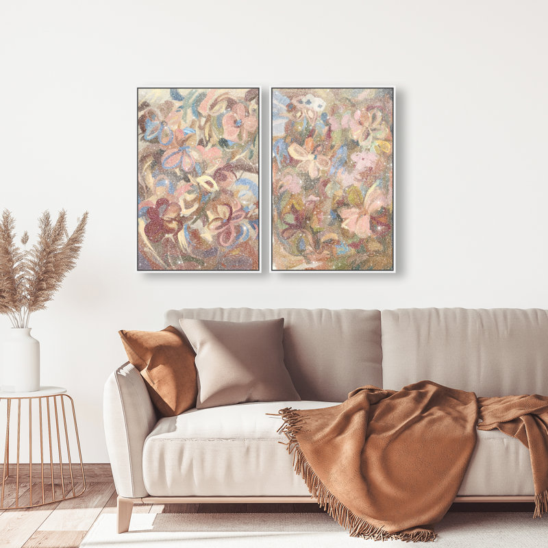 Moving Eden Set Set by Oliver Gal, 32"H x 22"W, White Floater Frame