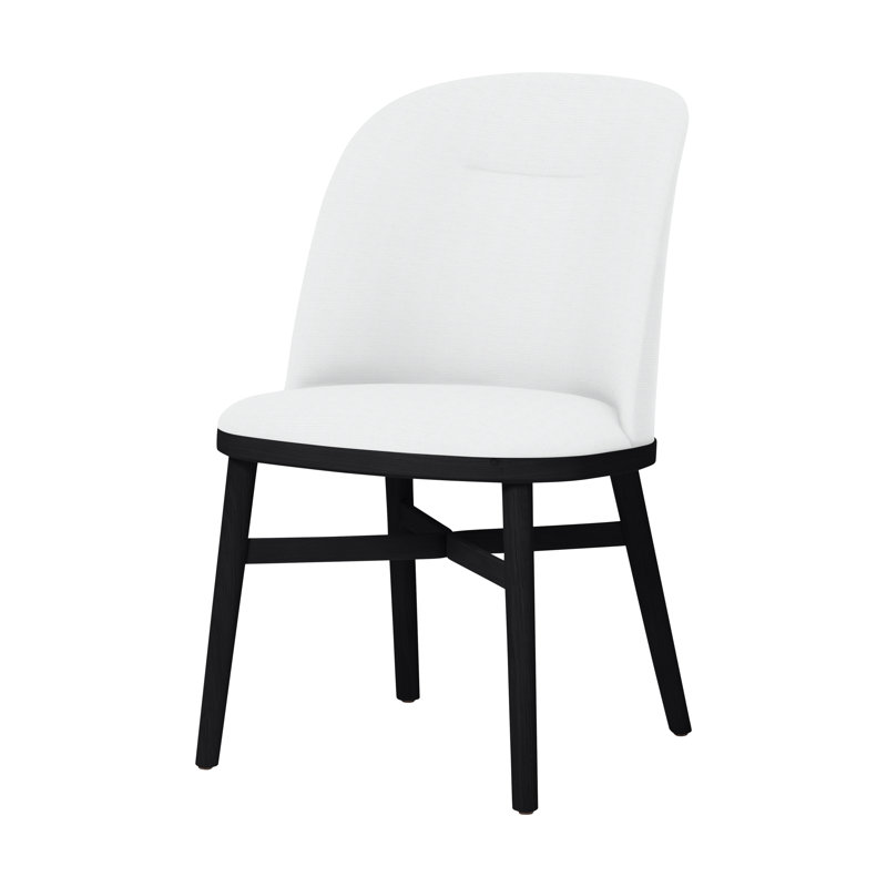 Bund 18'' H Upholstered Dining Chair, Onyx Oak, L493 Sanfor Oyster 0021