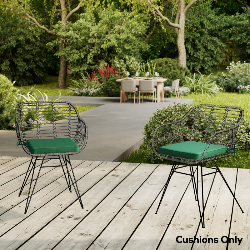 Outdoor Seat Cushion Set, Green