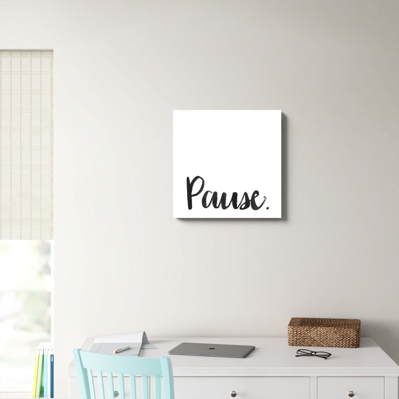 «Simple Mantras II» par Grace Popp - Art textuel sur toile tendue, H 20 po x l 20 po