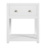 Nora 21 in. W Wood 1 Drawer Small Nightstand with Shelf
