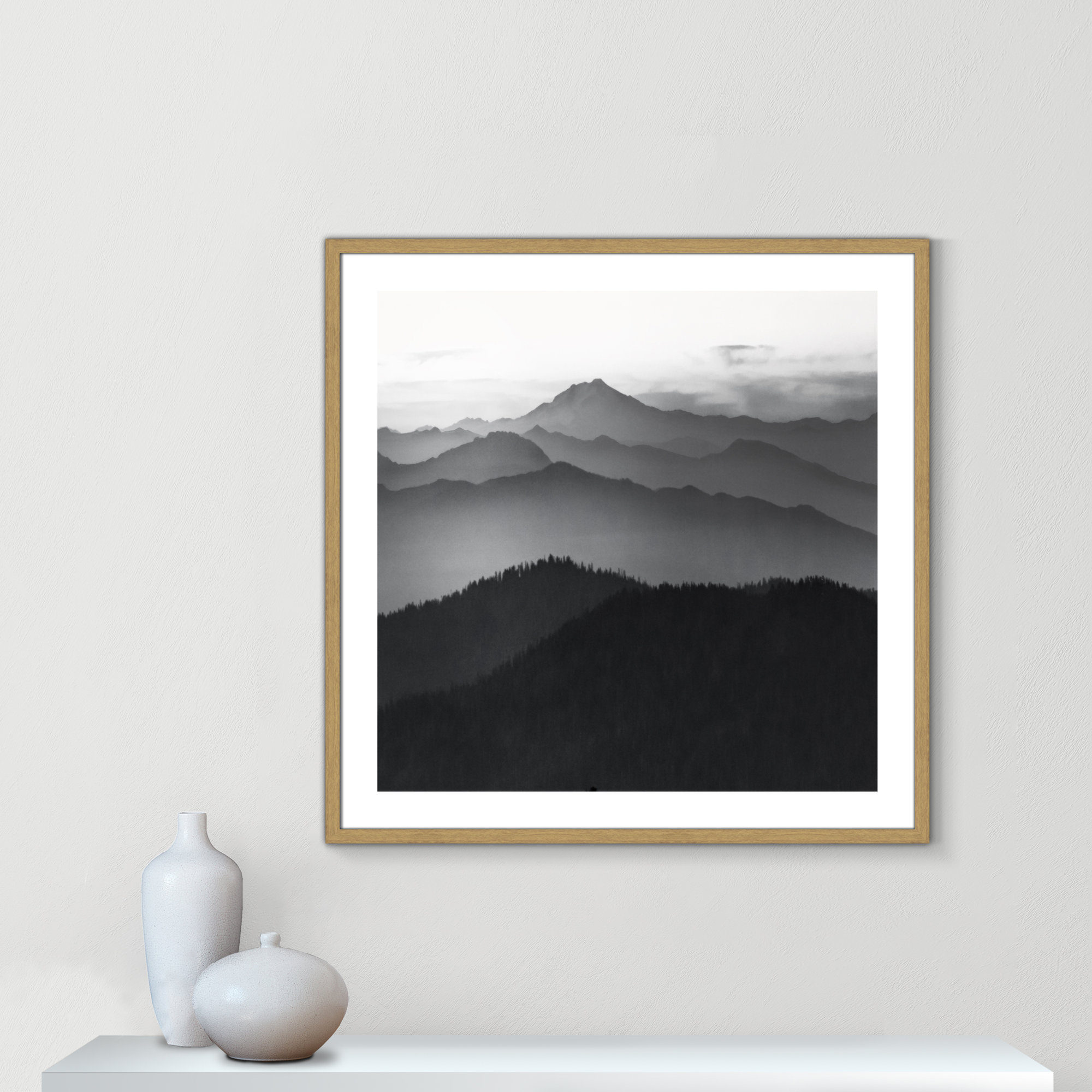 Cascades by Danita Delimont, Natural Framed, 32" H x 32" W x 0.75" D