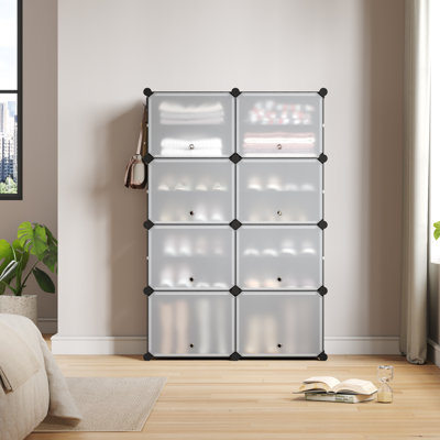 32 Pair Stackable Shoe Storage Cabinet
