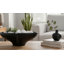 Bol décoratif moderne en céramique pour décoration intérieure - Bol décoratif minimaliste pour console ou salon - 16 po, noir