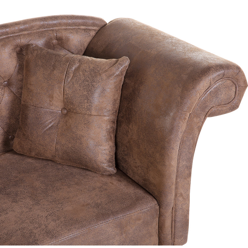 Canales Faux Leather Chaise Lounge