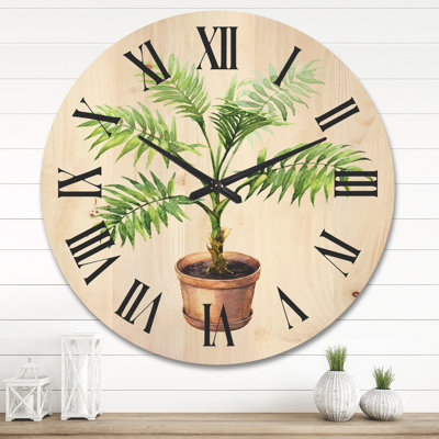 Horloge murale Palm in Clay
