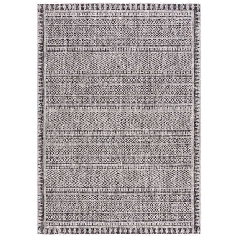 Tapis d'intérieur / extérieur à motif géométrique Cendi Performance, Rectangle 5 pi 3 po x 7 pi 7 po