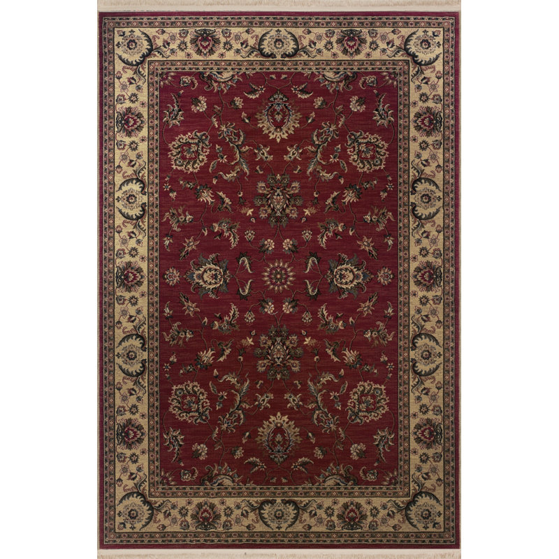 Tapis brun en polypropylène à imprimé numérique Antonios, Rectangle 2 pi 8 po x 5 pi