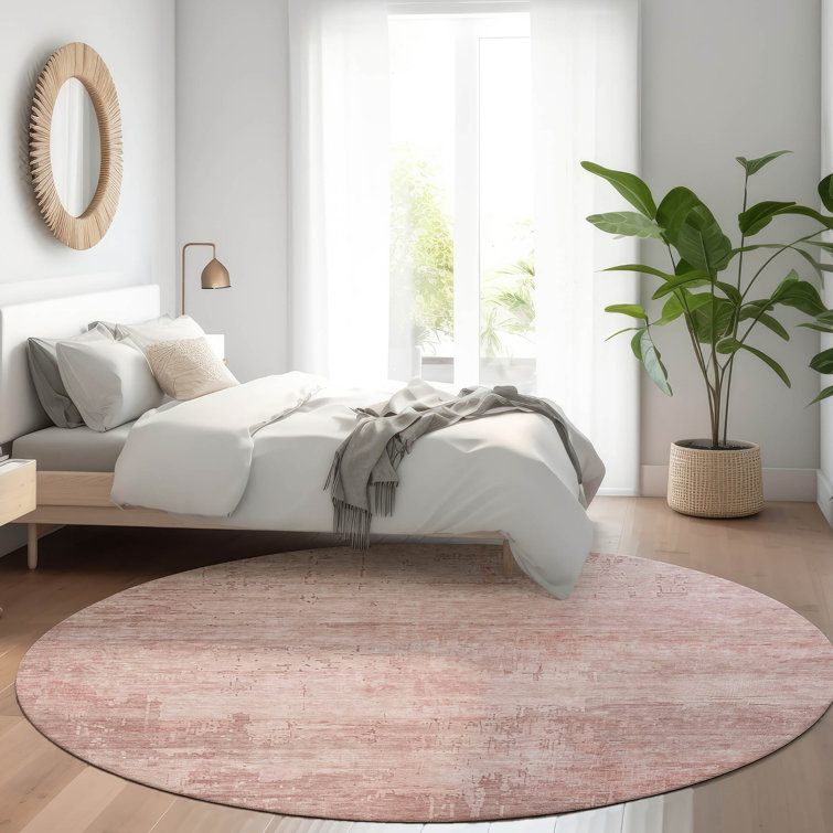 Machine Washable Indoor/Outdoor Claudian ACN1650 Blush Rug