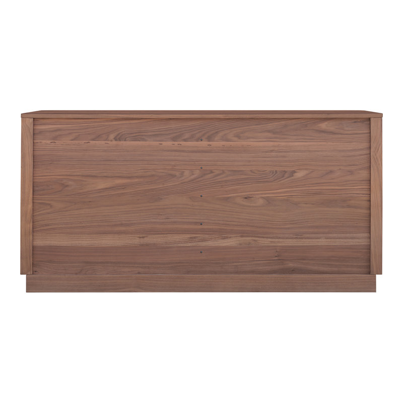 6 Drawer 60" W Double Dresser, Walnut