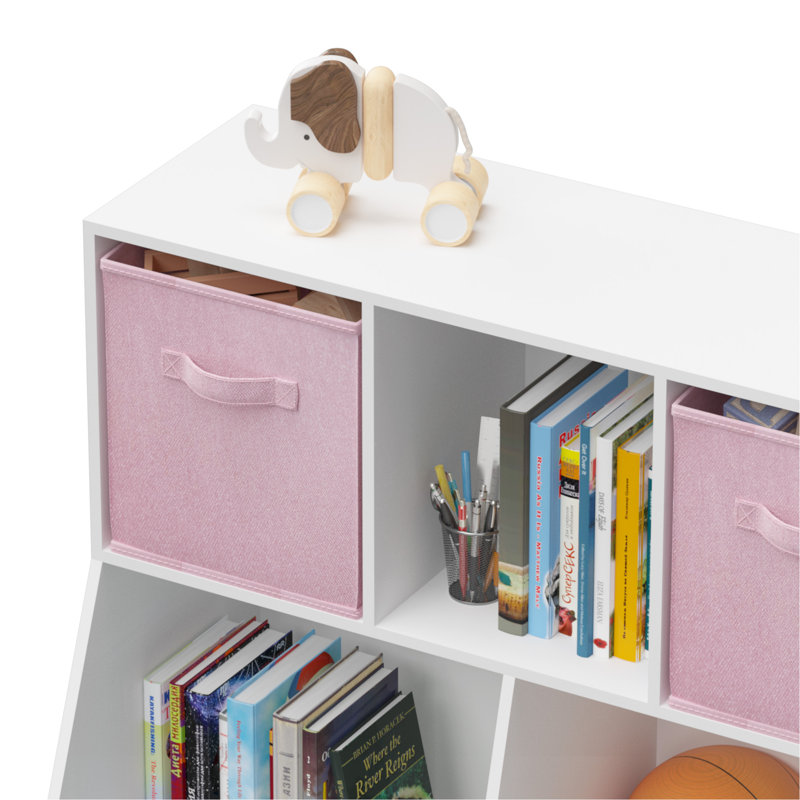 Bookcase With Collapsible Fabric Drawers