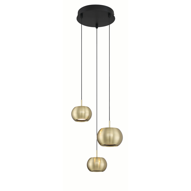 Breyssi 3 - Light Gold LED Cluster Pendant