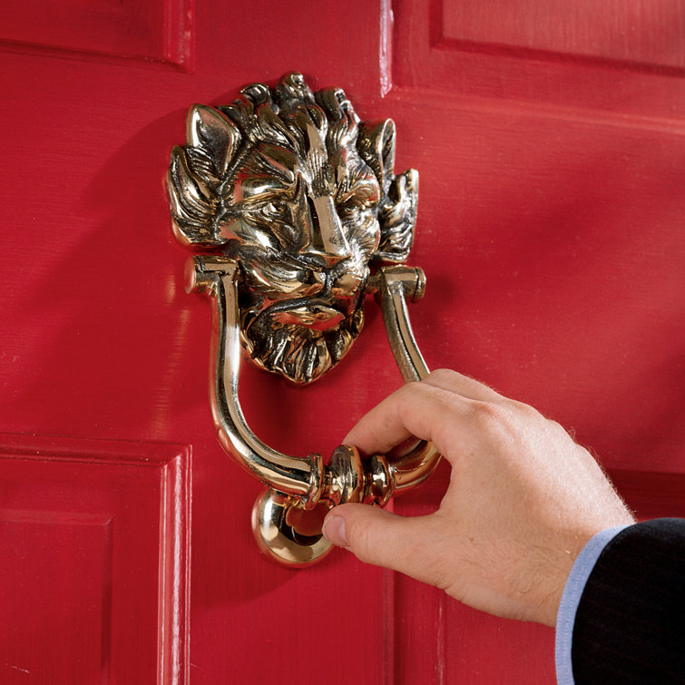 Large Two Piece Brass Door Knocker