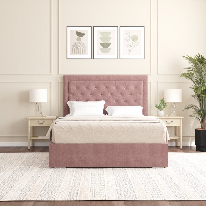 Merissa Upholstered Bed Frame, Super King (6'), Lilac