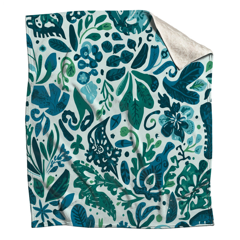 Floral Botanical Pattern Blankets, 50in W x 60in H
