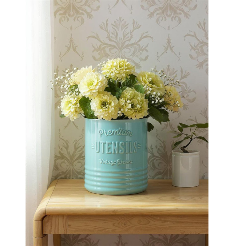 Porte-ustensiles Farmhouse, 6 po, Turquoise