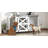 Storage Cabinet, Mobile Dog Crate With Flip-Top Feeding Door, Accent Cabinet With 5 Caster System