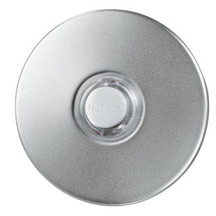 Bouton-poussoir lumineux en stuc rond