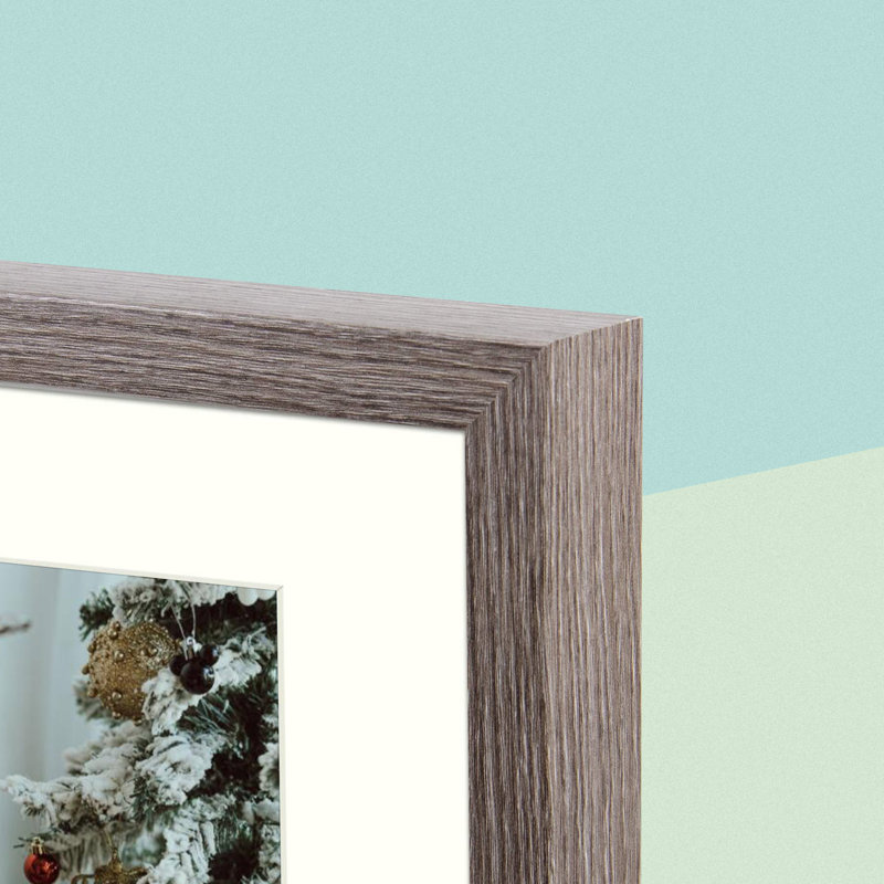 Cadre simple, Gris, 11 po x 14 po
