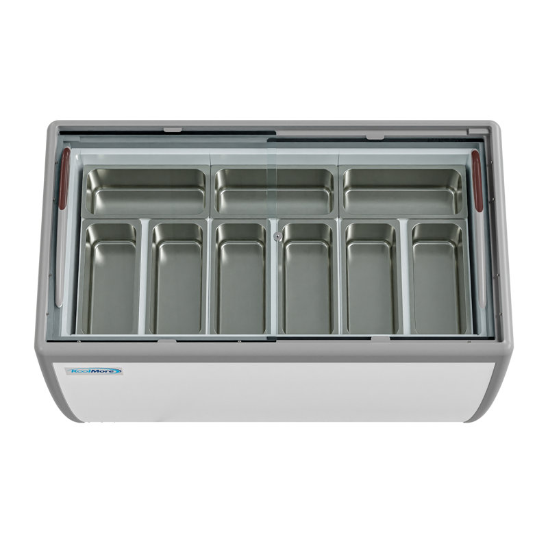 50 in. 9-Pan Gelato Dipping Cabinet Display Freezer with Sliding Glass Door, 13 cu. ft. (KM-GDC-49SD)