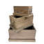 Ensemble de 3 boîtes décoratives en bois Daizhon