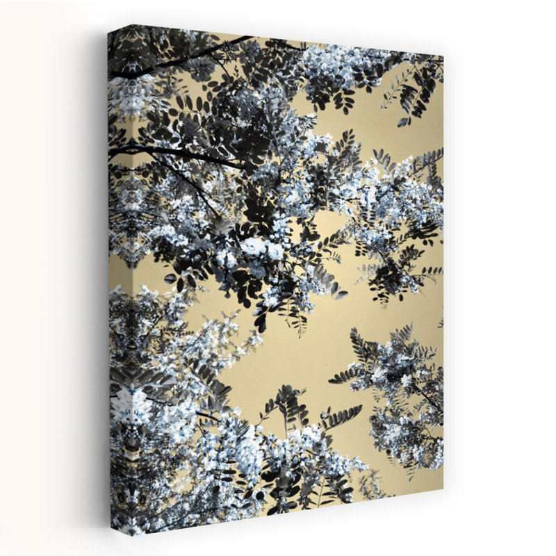 Contemporary Art Elegant Organic Abstract Nature Flower Wall Art 1 Piece Wrapped Canvas Wall Art, 30.48 cm H x 20.32 cm W