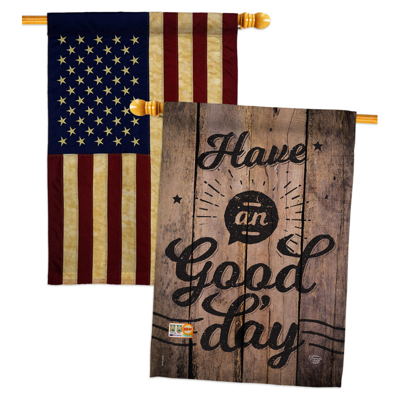 Drapeau de maison à 2 côtés en polyester / mélange de polyester 40 x 28 po