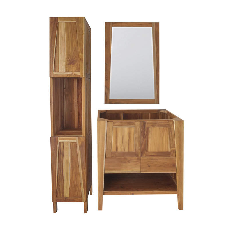 30'' Solid Wood Single Bathroom Vanity Top