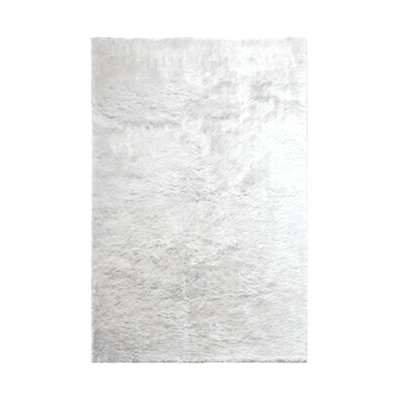 Tapis gris touffeté à la main