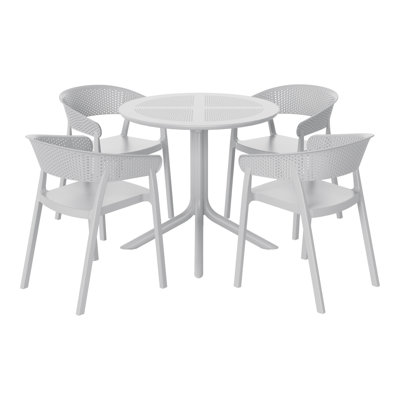 4-Person Outdoor Round Dining Set