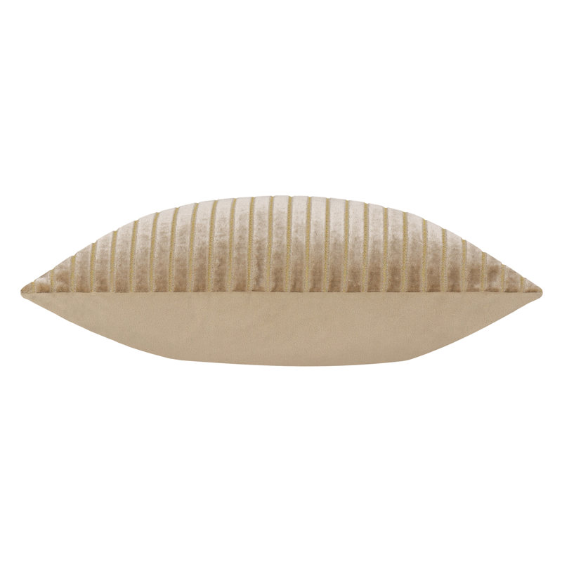 Savoy Stripe Striped Square Cushion, Dark Cream, Polyester