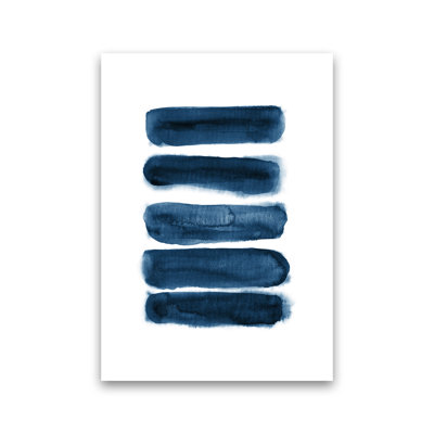 Blue Watercolour Strokes - Print