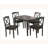 Scarlett 4 - Person Solid Wood Top Four Leg Base Dining Set-778819719