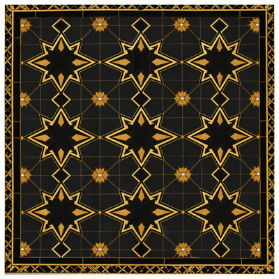 Tapisserie murale étoile à motif mosaïque - Décoration murale étoile