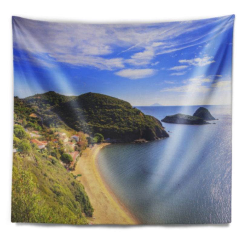 Tapisserie «Seashore Innamorata Beach» et îlots Gemini, H 32 po x l 39 po