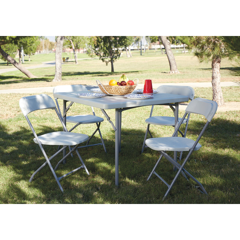 36'' Square Folding Table with 4 Chairs