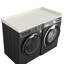 Comptoir de laveuse-sécheuse avec rails de bordure Kaboon, 27,5 po x 54 po, rangement pour salle de lavage-111705069