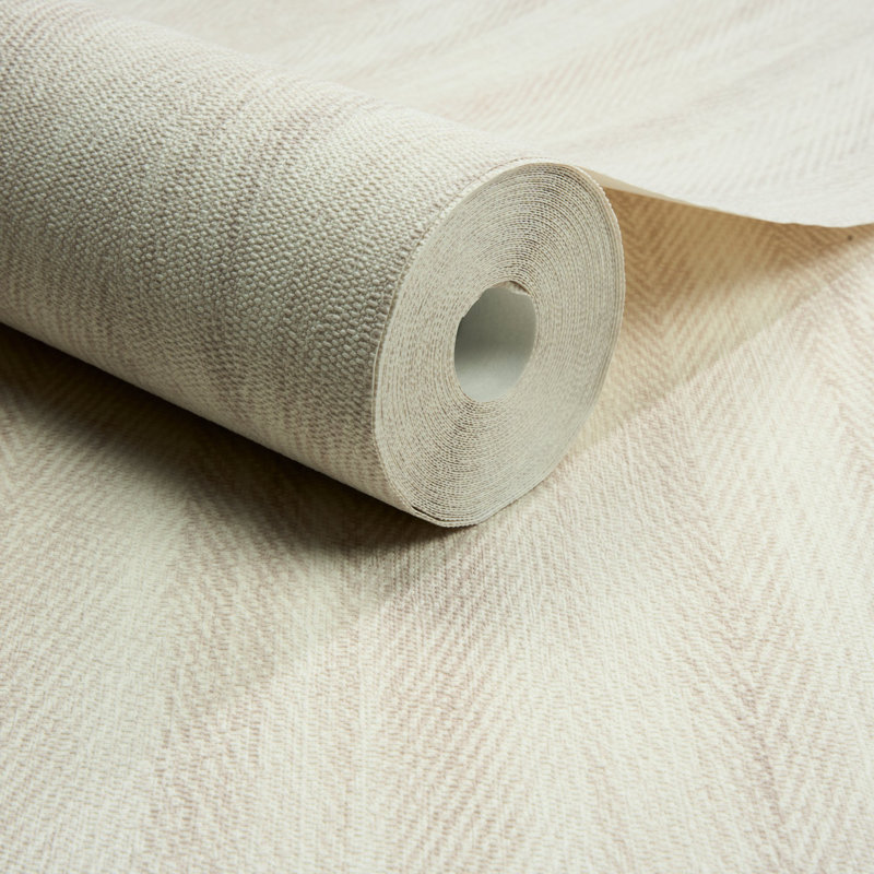Textured Vibes Collection Vertical Abstract Wallpaper Roll, Beige