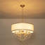Lustre tambour en cristal 6 lumières Boho