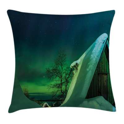 Wooden Roof House Indoor / Outdoor 28" Throw Pillow Cover