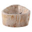Bol décoratif décoratif en bois sculpté - Bol décoratif moderne pour tables de salle à manger - Bol décoratif polyvalent pour la chambre à coucher ou la salle de bain - 9 po, ivoire et brun clair