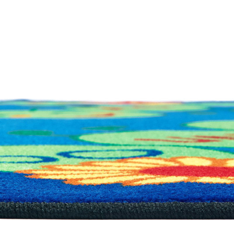 Tapis bleu / rouge ABC, Ovale 8 pi 3 po x 11 pi 8 po