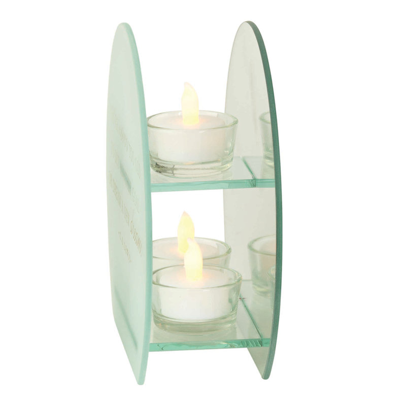 Photophore en verre 7 "avec bougie inclus