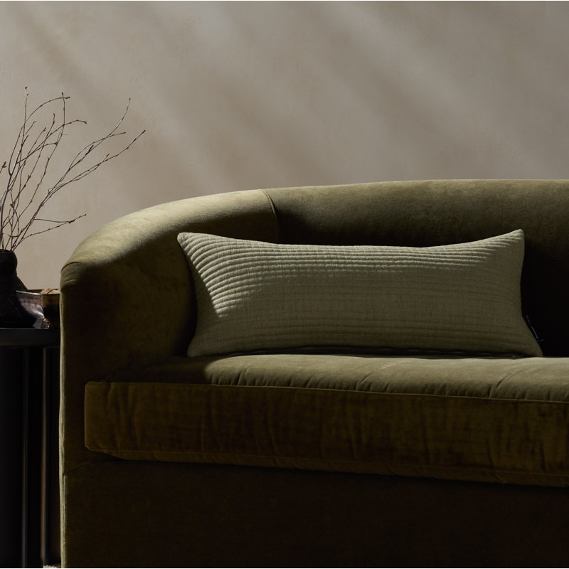 Jeremiah Brent x Loloi Christopher Accent Pillow, Rectangular 27"H x 12"W, Down / Feather, Green