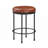 Faux Leather Backless Counter Height Stool