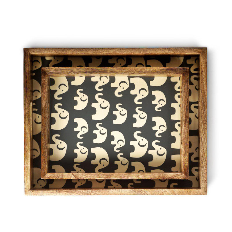Gaenside Wood Tray - Set of 2