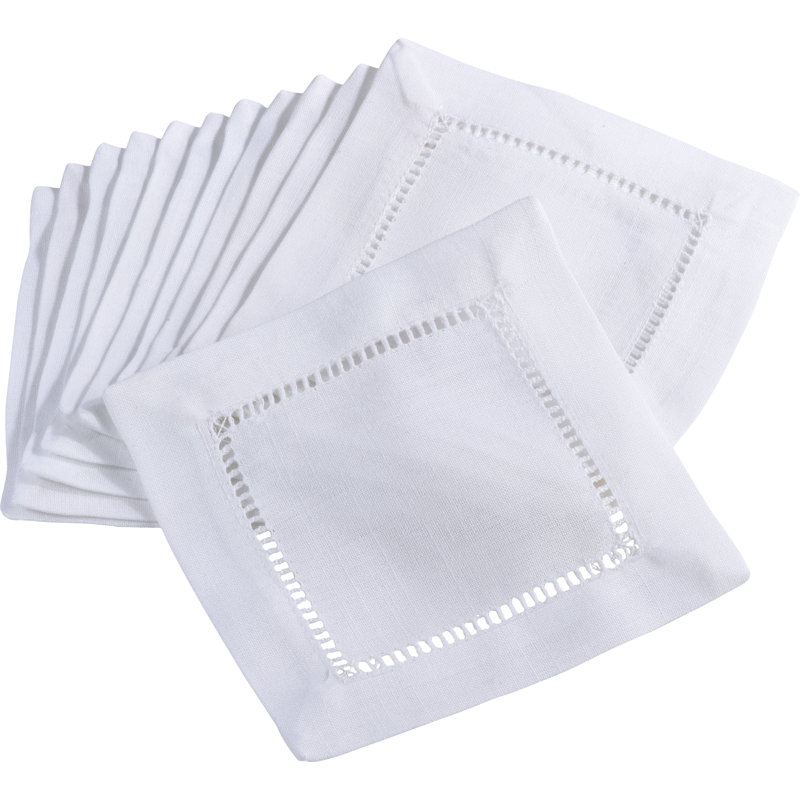 Serviette de table Rowles, Blanc