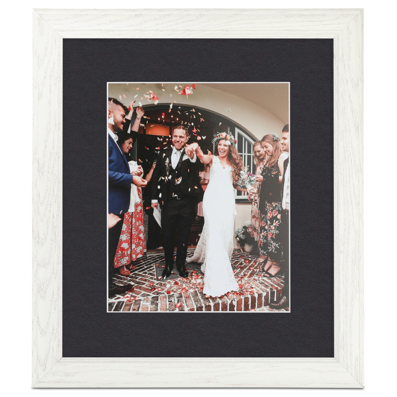 Wood Matte Picture Frame with Mat, Black