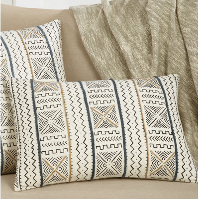 Housse et insert de coussin en coton Bogolan Collection