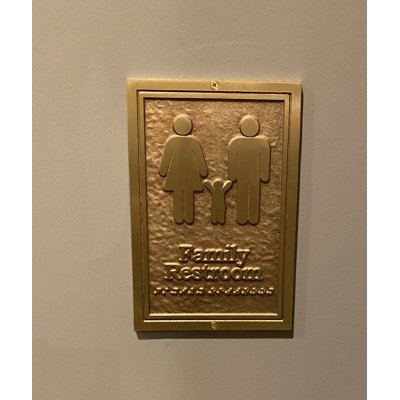 Contemporary Family Restroom Sign